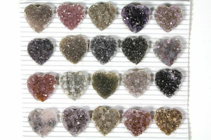Lot: Druzy Amethyst/Quartz Heart Clusters ( Pieces) #127588